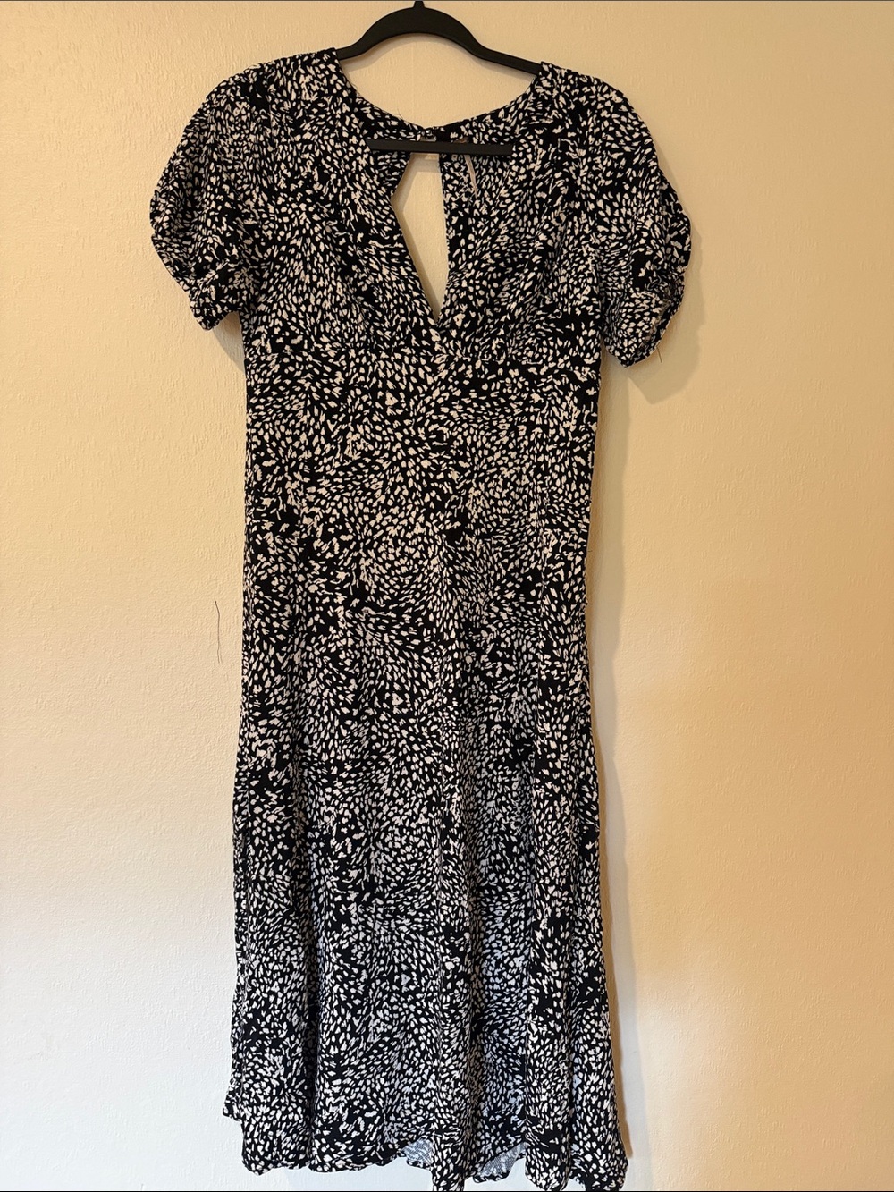 Free People Black and White Printed Dress